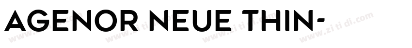 Agenor Neue Thin字体转换